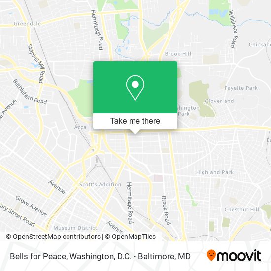 Bells for Peace map