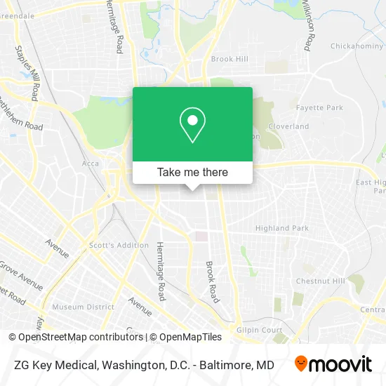ZG Key Medical map