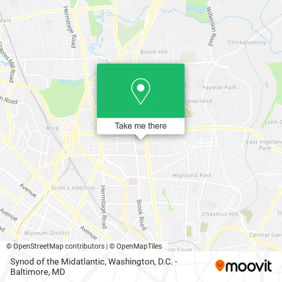 Synod of the Midatlantic map