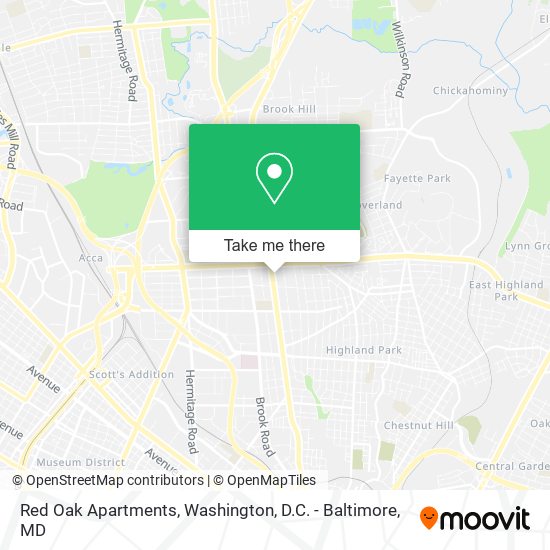 Mapa de Red Oak Apartments