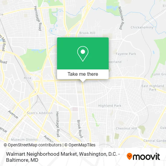 Mapa de Walmart Neighborhood Market