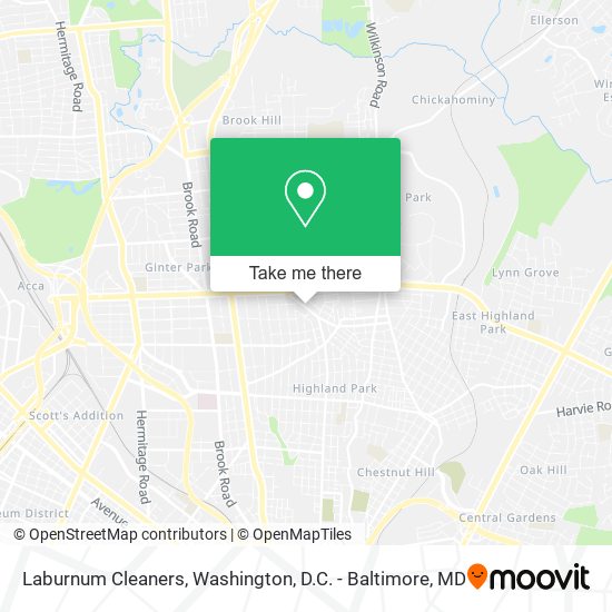 Laburnum Cleaners map