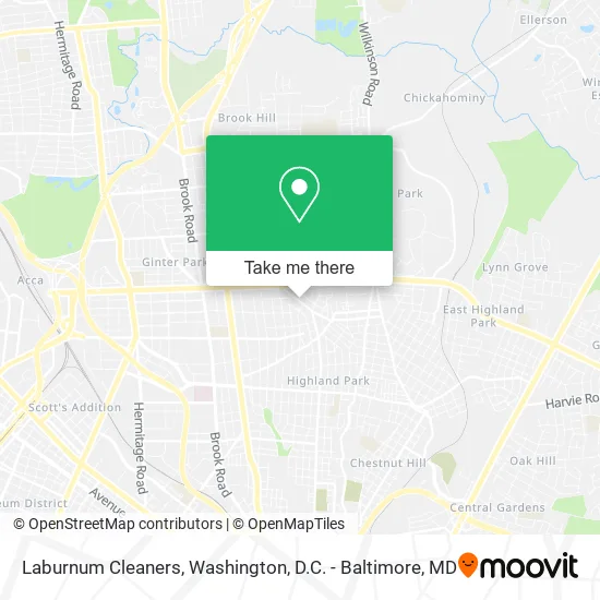 Laburnum Cleaners map