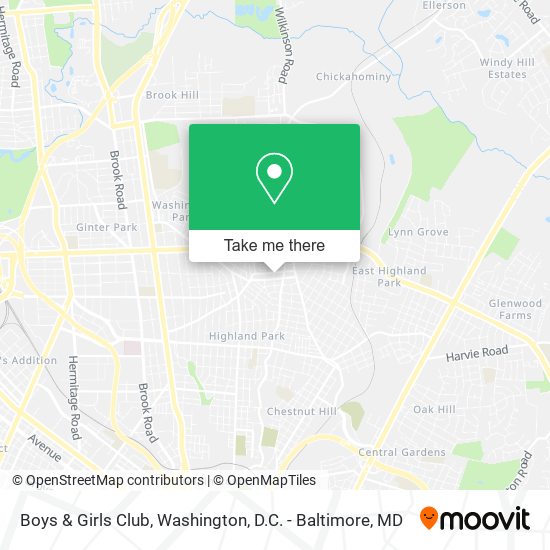 Boys & Girls Club map