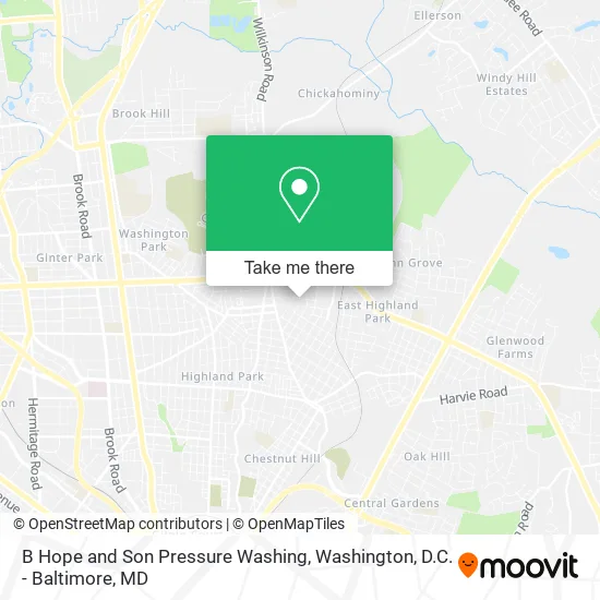 B Hope and Son Pressure Washing map
