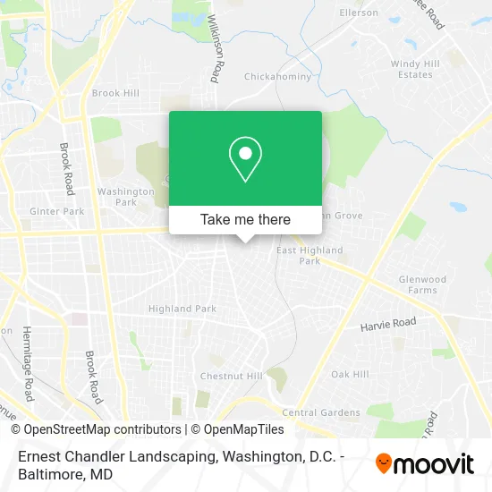 Ernest Chandler Landscaping map