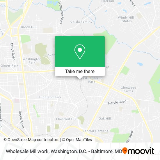 Mapa de Wholesale Millwork