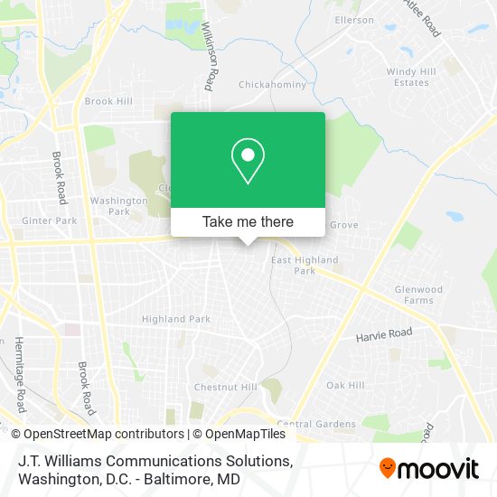 J.T. Williams Communications Solutions map