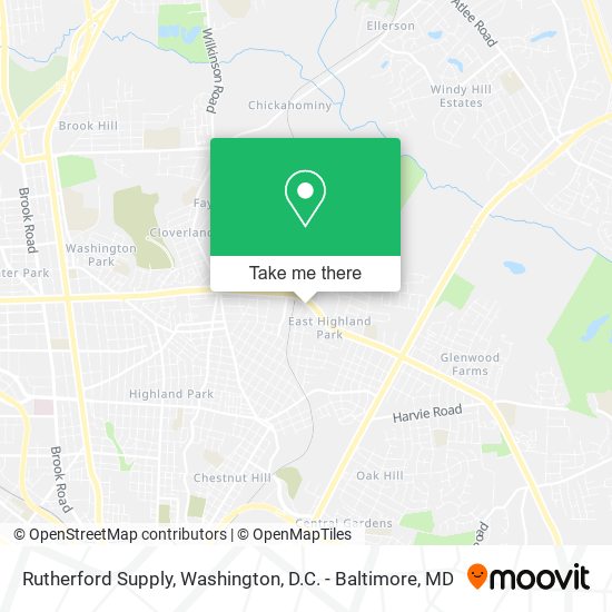 Rutherford Supply map