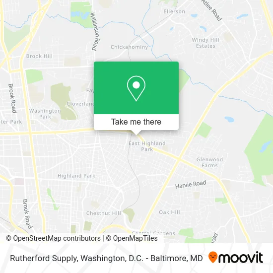 Rutherford Supply map