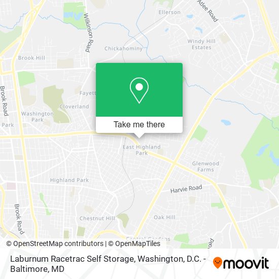 Mapa de Laburnum Racetrac Self Storage