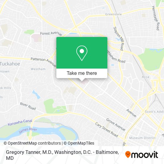 Gregory Tanner, M.D. map