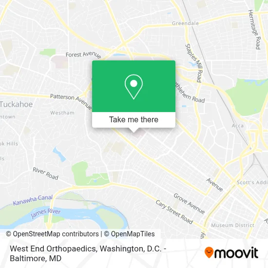 West End Orthopaedics map