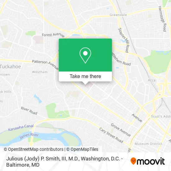 Mapa de Julious (Jody) P. Smith, III, M.D.