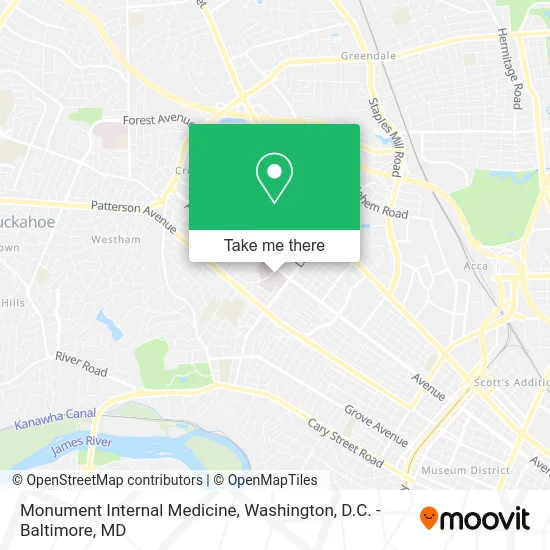 Monument Internal Medicine map