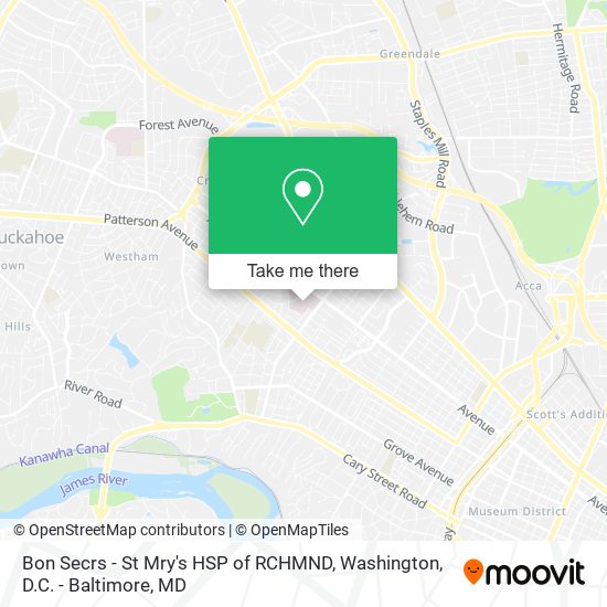 Bon Secrs - St Mry's HSP of RCHMND map