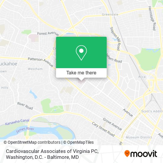 Mapa de Cardiovascular Associates of Virginia PC