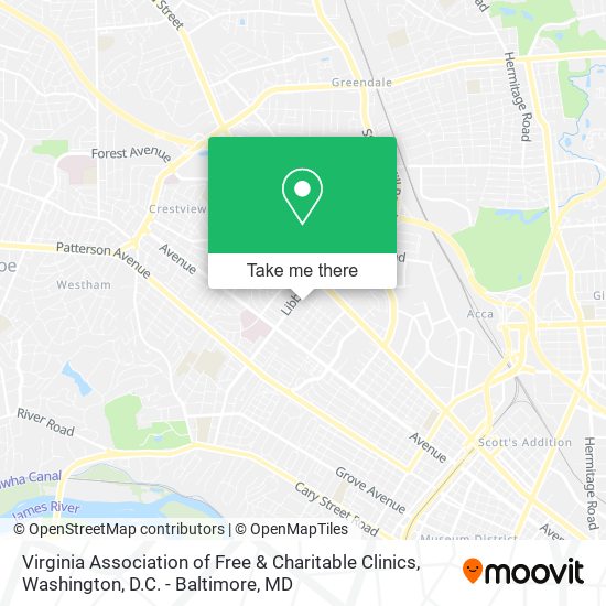 Virginia Association of Free & Charitable Clinics map