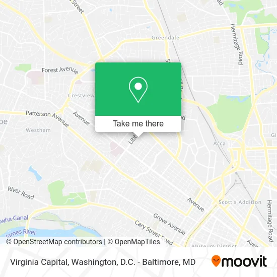 Virginia Capital map
