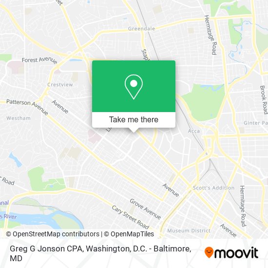 Mapa de Greg G Jonson CPA