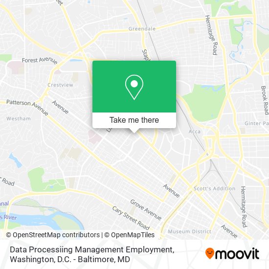 Data Processiing Management Employment map