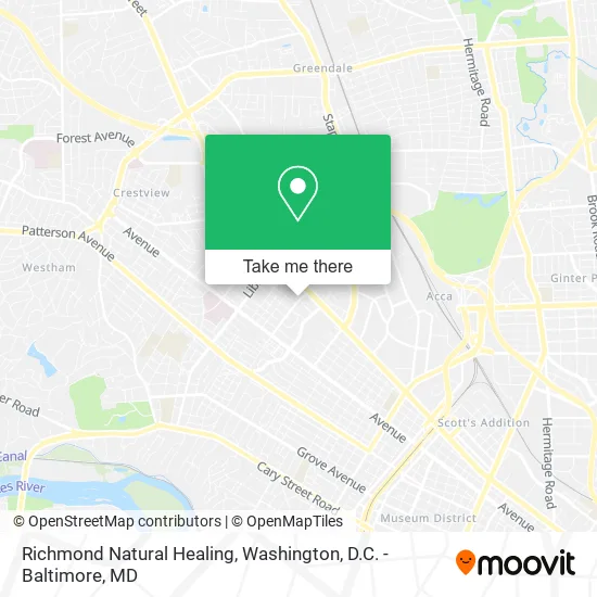 Richmond Natural Healing map