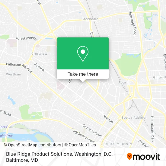 Blue Ridge Product Solutions map