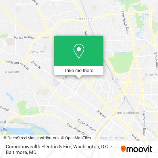 Mapa de Commonwealth Electric & Fire