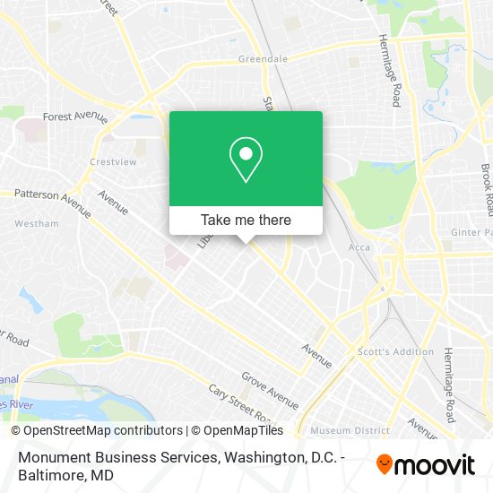 Monument Business Services map