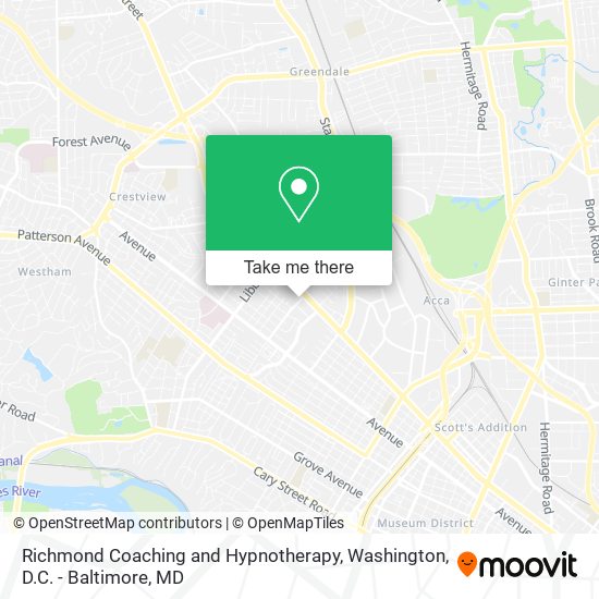 Mapa de Richmond Coaching and Hypnotherapy