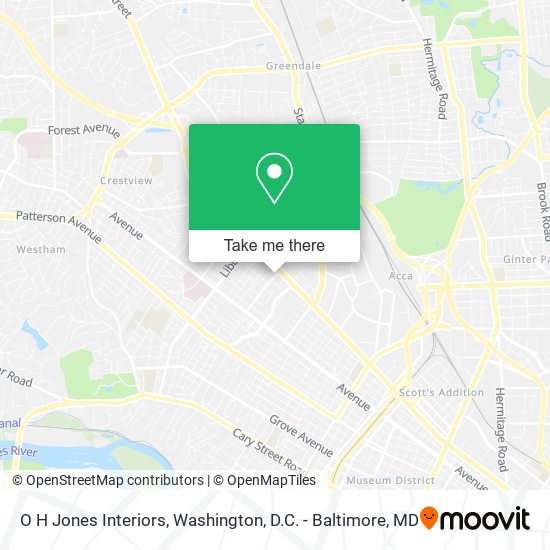 O H Jones Interiors map