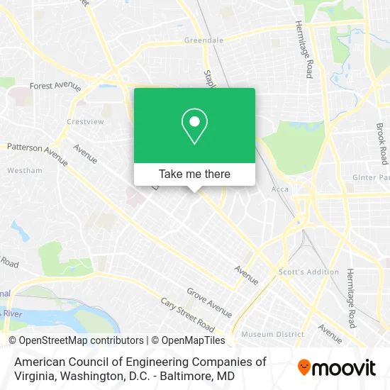American Council of Engineering Companies of Virginia map