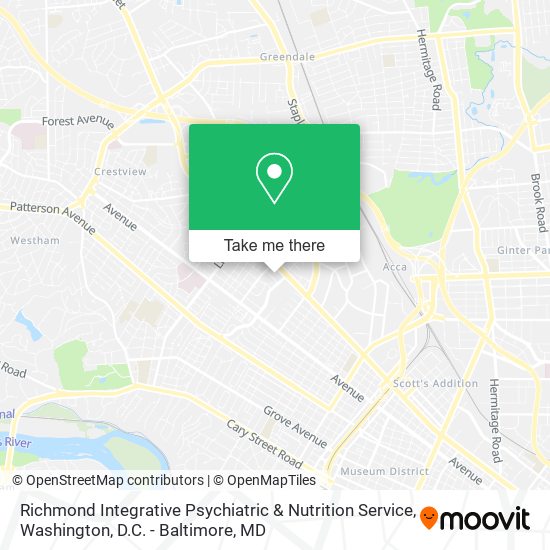 Richmond Integrative Psychiatric & Nutrition Service map