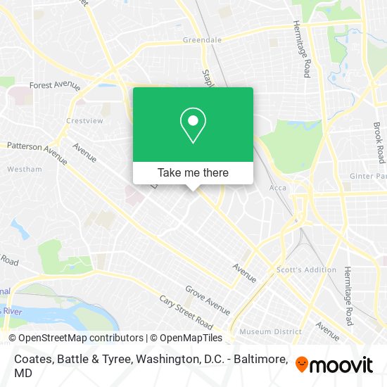 Mapa de Coates, Battle & Tyree