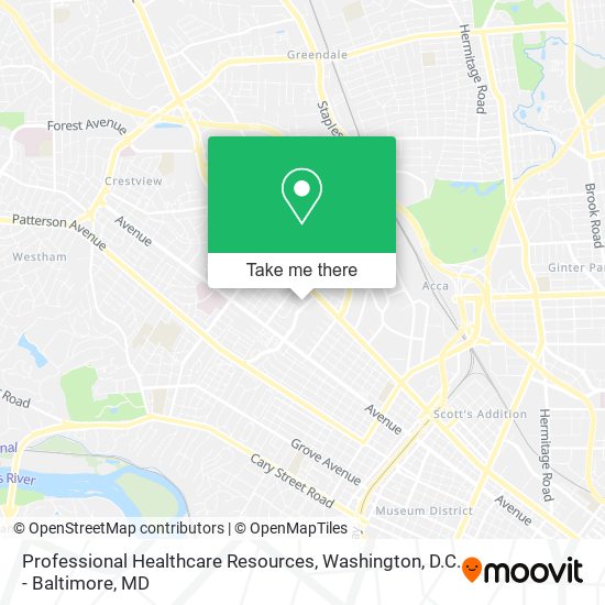 Professional Healthcare Resources map