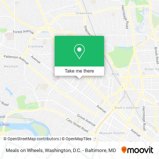Meals on Wheels map