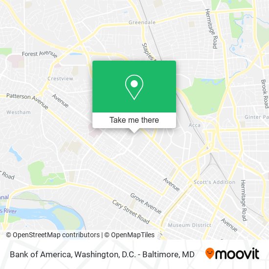 Mapa de Bank of America