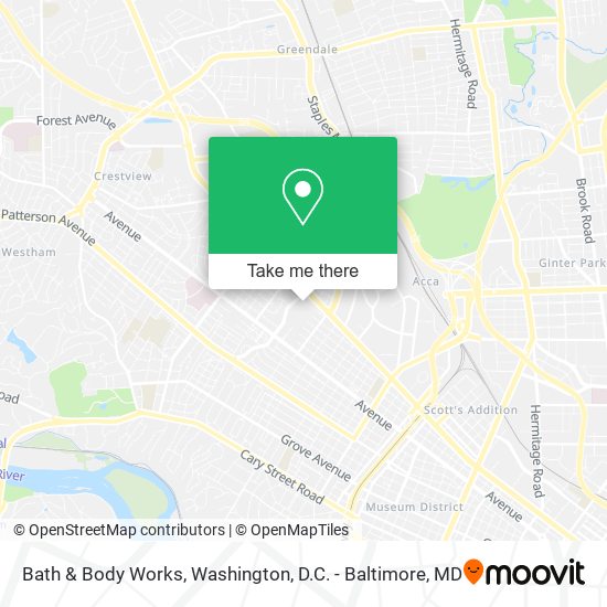 Bath & Body Works map