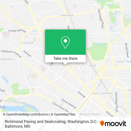 Richmond Paving and Sealcoating map