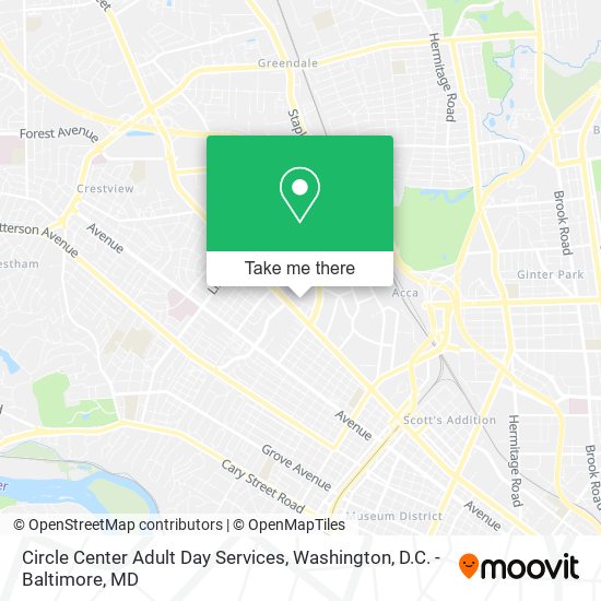 Mapa de Circle Center Adult Day Services