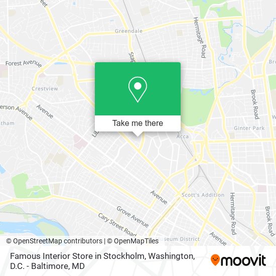 Famous Interior Store in Stockholm map