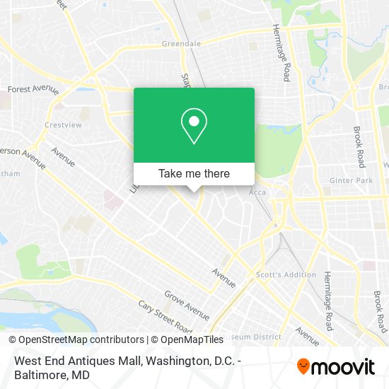 West End Antiques Mall map