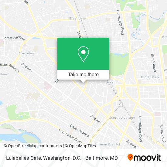 Lulabelles Cafe map