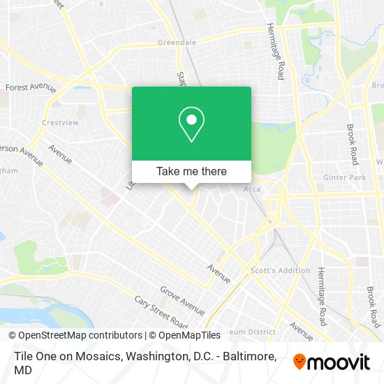 Tile One on Mosaics map