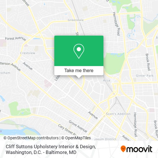 Cliff Suttons Upholstery Interior & Design map