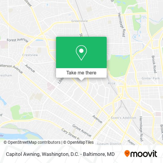 Capitol Awning map