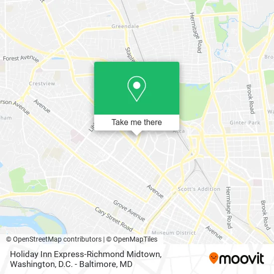 Mapa de Holiday Inn Express-Richmond Midtown
