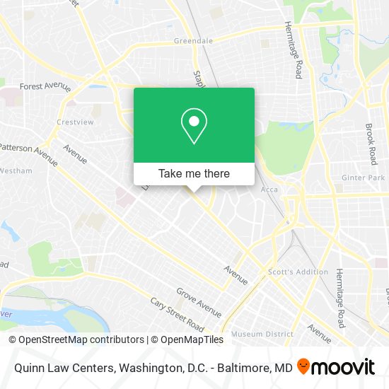 Quinn Law Centers map