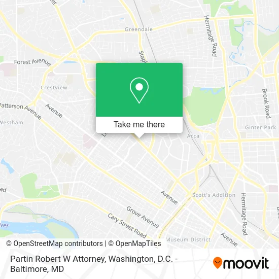 Partin Robert W Attorney map