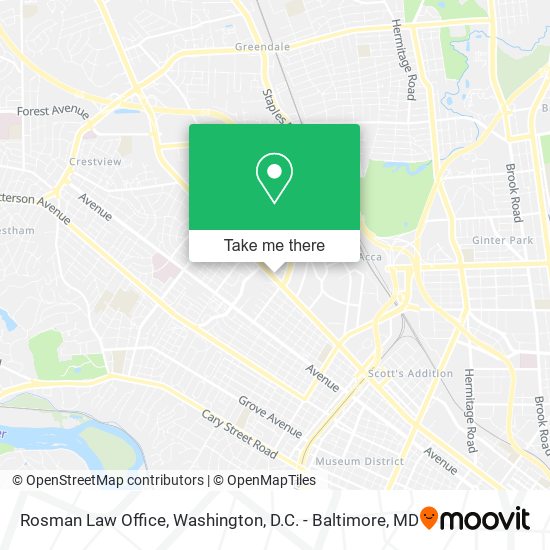 Rosman Law Office map